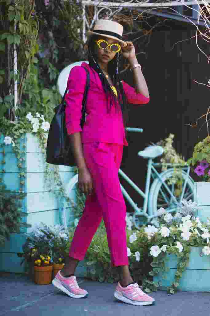 garnitur damski różowy moda wiosna 2019